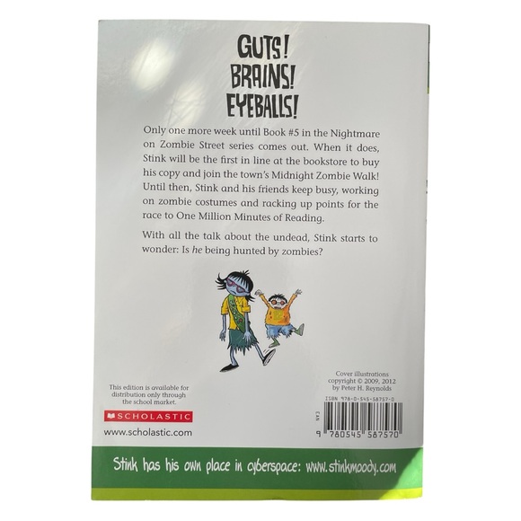 Scholastic Green and Gray Stink Zombie Walk Book Cover - Picture 2 of 2
